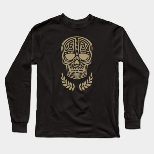 Skull Tribal Tattoo Long Sleeve T-Shirt